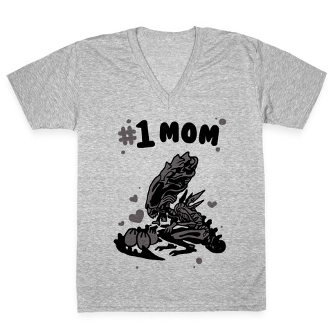 Alien Queen #1 Mom V-Neck Tee Shirt