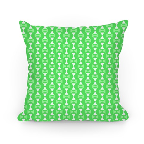 Lime Green Geometric Pattern Pillow