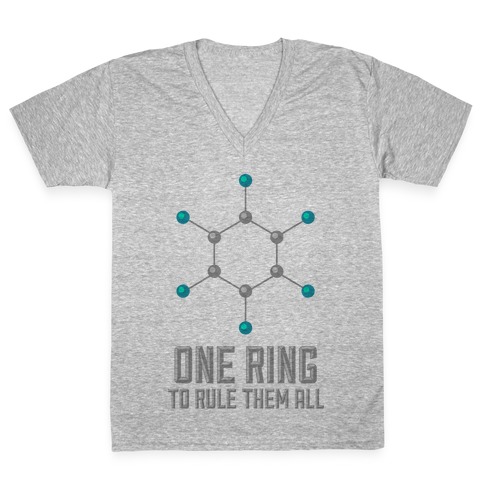 Lord of the Benzene Ring V-Neck Tee Shirt