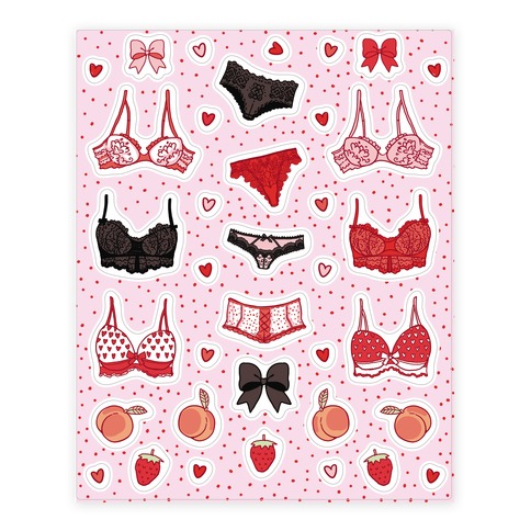 Femme Lingerie Stickers and Decal Sheet