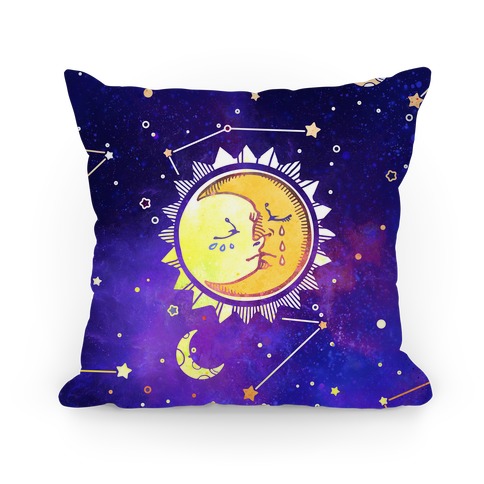 Sun and Moon Faces Pillows | LookHUMAN