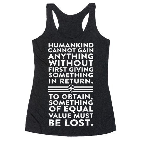 The First Law of Alchemy Racerback Tank Top