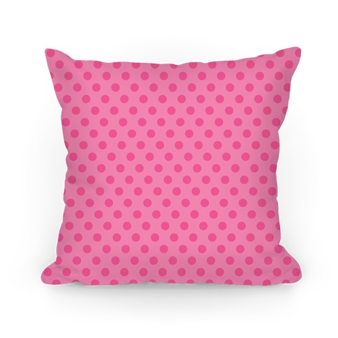 Pink Polka Dot Pattern Pillow