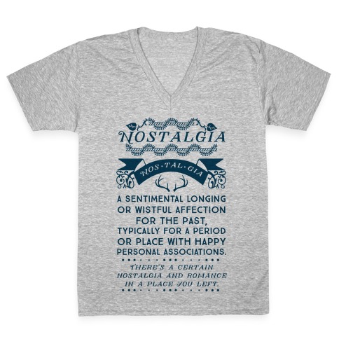 Nostalgia Definition V-Neck Tee Shirt