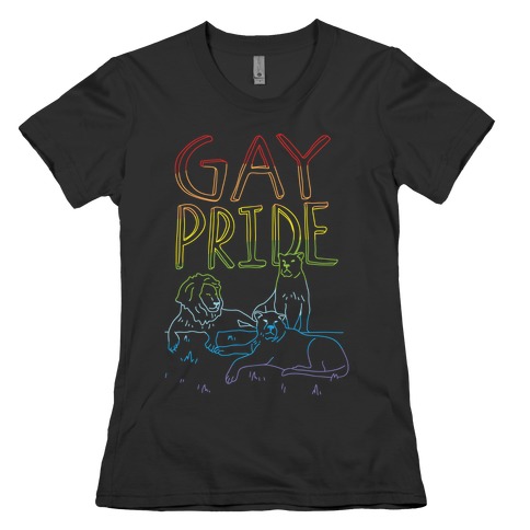 Gay Pride Of Lions Womens T-Shirt
