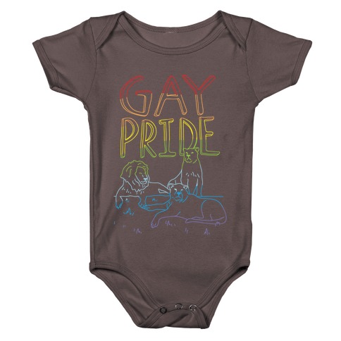 Gay Pride Of Lions Baby One-Piece