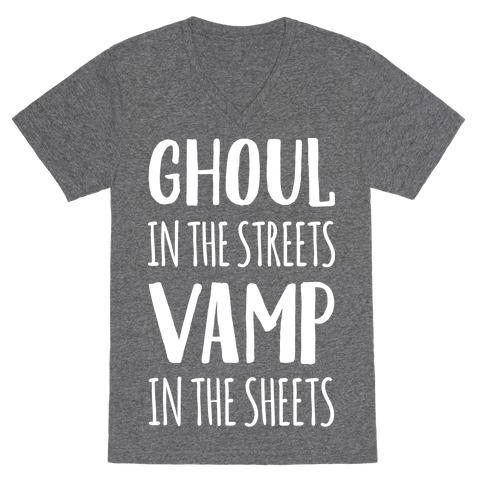 Ghoul In The Sheets Vamp In The Sheets V-Neck Tee Shirt