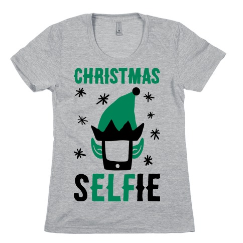 Christmas Selfie Womens T-Shirt
