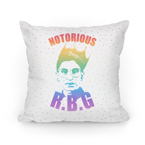 Rainbow Notorious R.B.G. Pillow