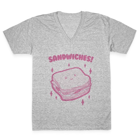 Sandwiches! (two of two) V-Neck Tee Shirt