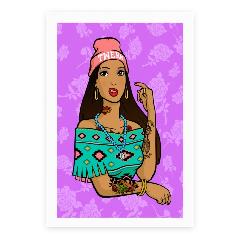 Hipster Pocahontas Poster