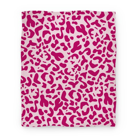 Pink Leopard Print Blanket Blanket