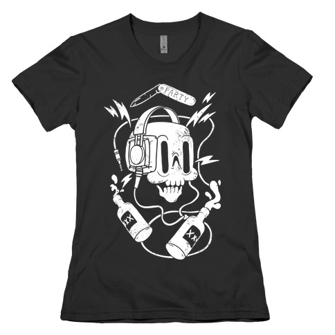 Party Skull Womens T-Shirt