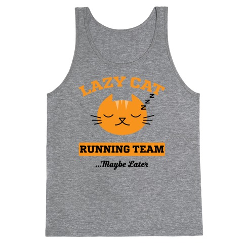 Lazy Cat Running Team Tank Top