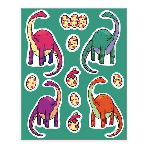 Dinosaur  Stickers and Decal Sheet