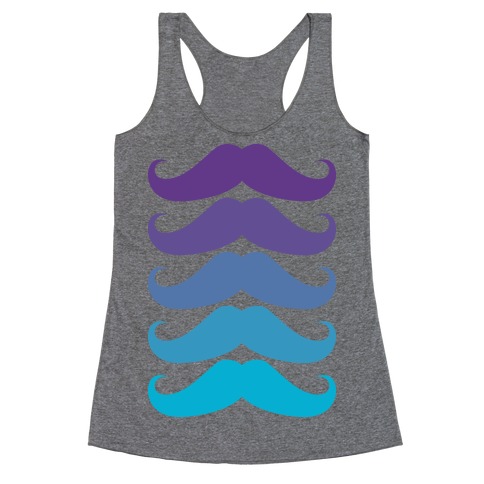 Cool Mustaches Racerback Tank Top