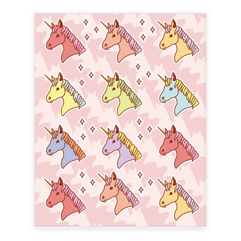 Unicorn  Stickers and Decal Sheet