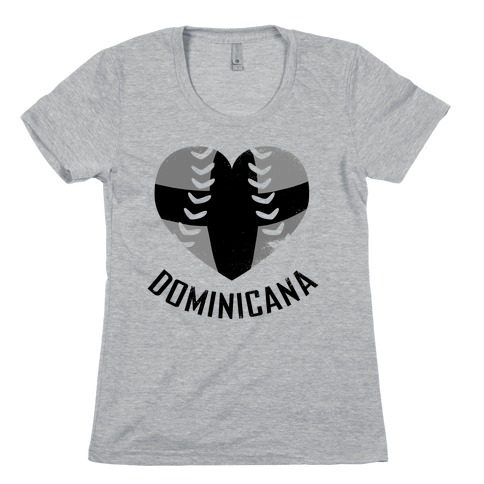 Dominican Baseball Love (Baseball Tee) Womens T-Shirt