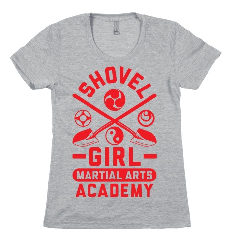 Shovel Girl Martial Arts Academy Womens T-Shirt