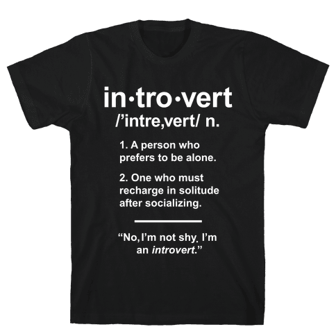 Introvert Definition T-Shirt | LookHUMAN