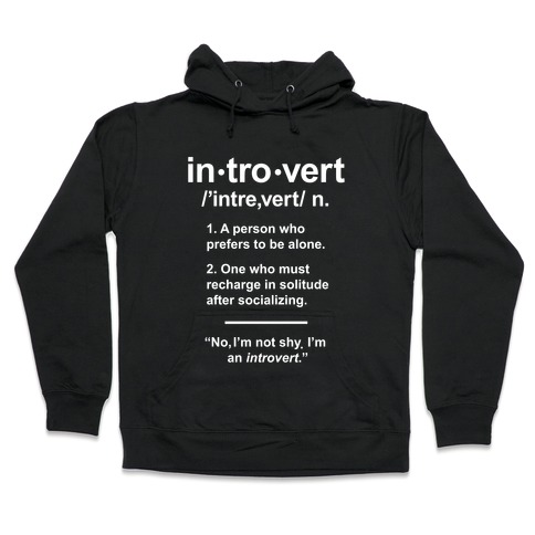 Introvert Definition Hooded Sweatshirt
