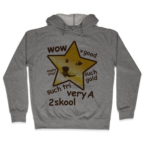 Gold Star Doge Hooded Sweatshirt