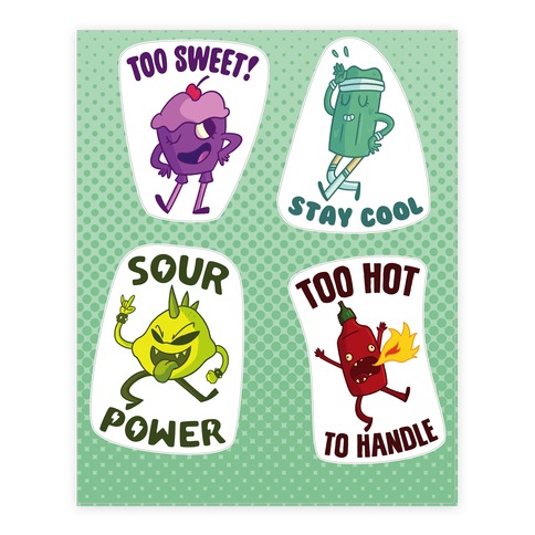 Snack Attack Stickers and Decal Sheet