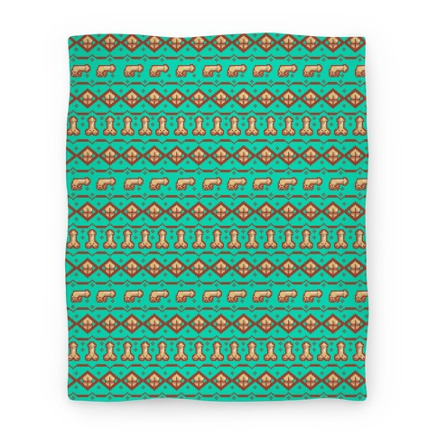 Dicks and Butts Ugly Sweater Pattern Blanket
