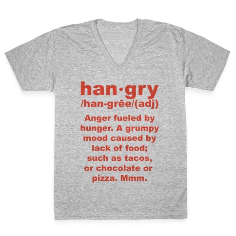 Hangry Definiton V-Neck Tee Shirt
