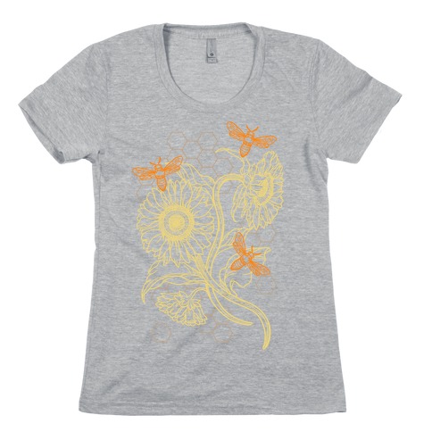 Honeybees & Sunflowers Womens T-Shirt