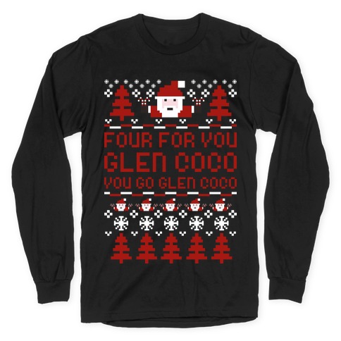 Ugly Sweater Glen Coco Long Sleeve T-Shirts | LookHUMAN