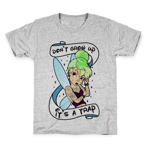Punk Tinkerbell (Don't Grow Up It's A Trap) Kids T-Shirt