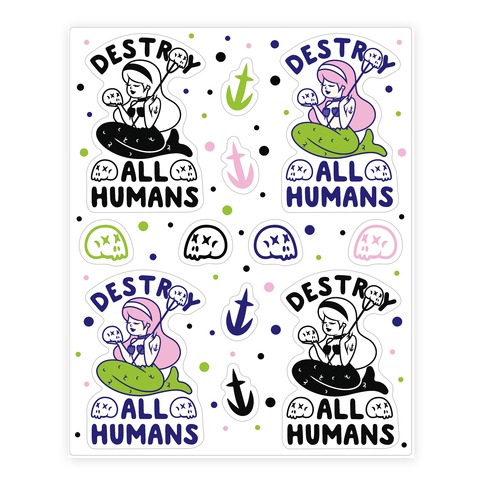 Destroy All Humans Stickers and Decal Sheet