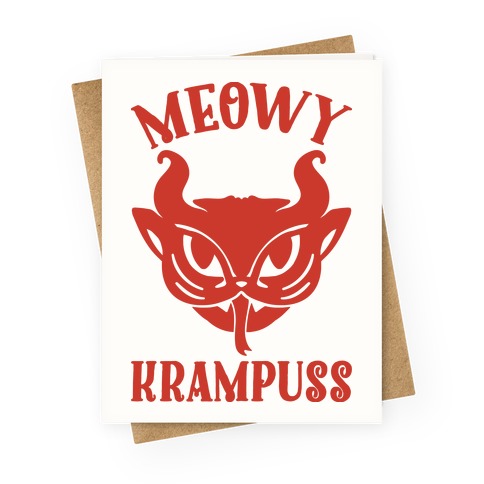 Meowy Krampuss Greeting Card