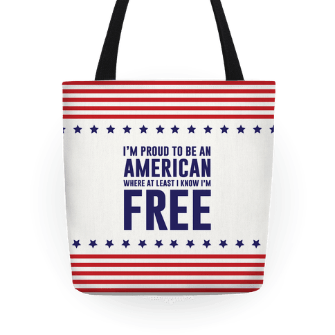 Im Proud To Be An American Tote Bag Lookhuman