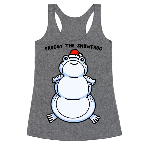 Froggy The Snowfrog Racerback Tank Top