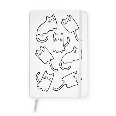 Ghost Cat Pattern Notebook