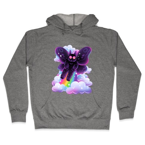 90s Neon Rainbow Mothman Hooded Sweatshirt