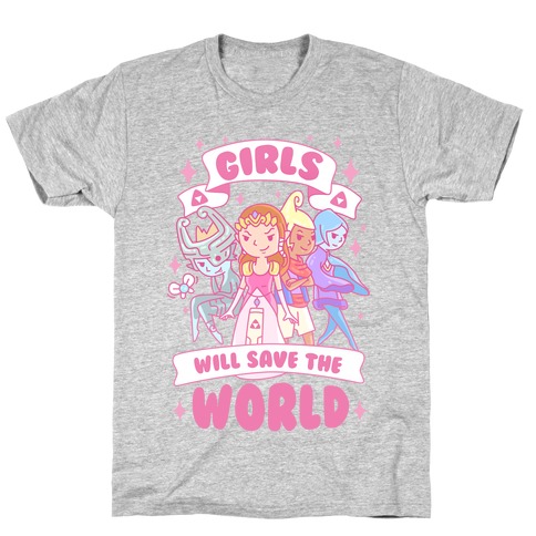 Zelda Girls Will Save The World Parody T-Shirt