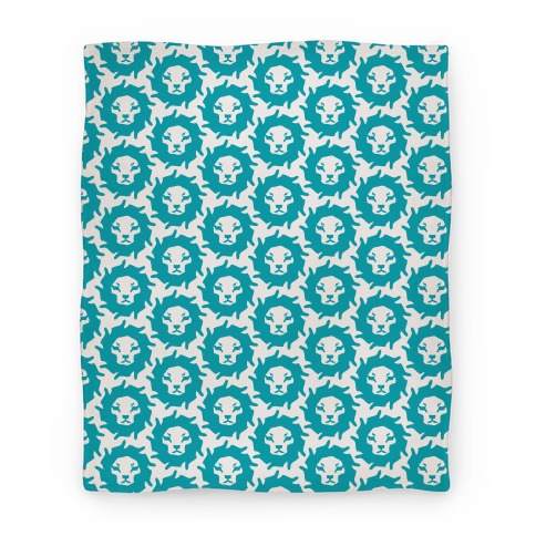 Lion Pattern Blanket (Blue) Blanket