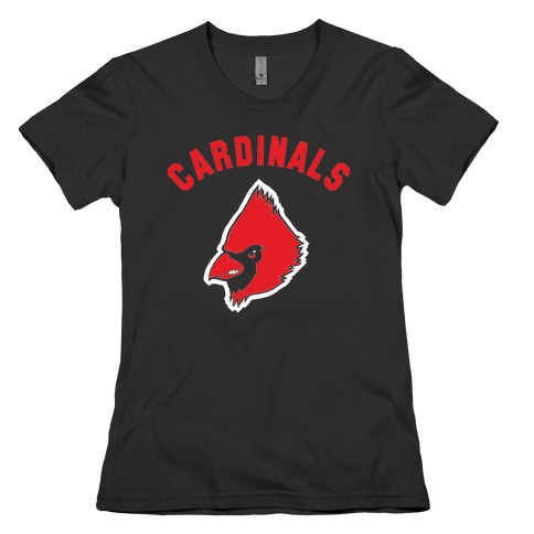 Cardinals on Black Womens T-Shirt