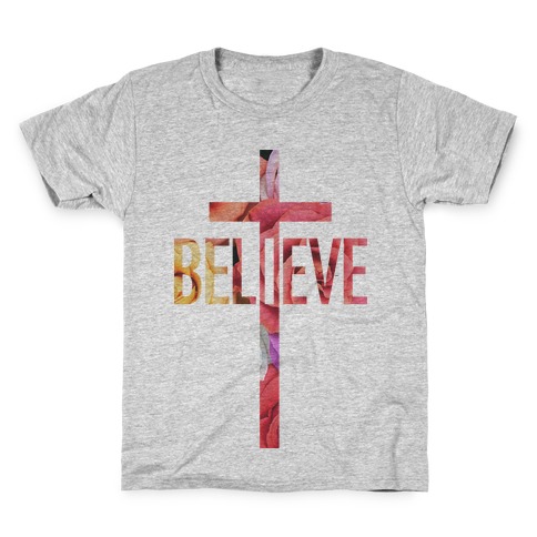 Believe (Floral) Kids T-Shirt