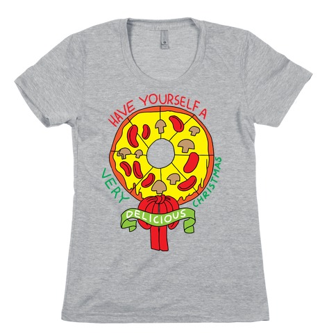 PIZZA WREATH Womens T-Shirt