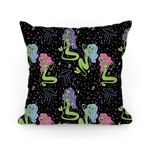 Mermaid Martians Pillow