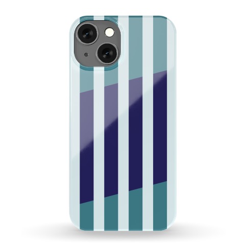 Cut Stripes Pattern Case (Blue) Phone Case