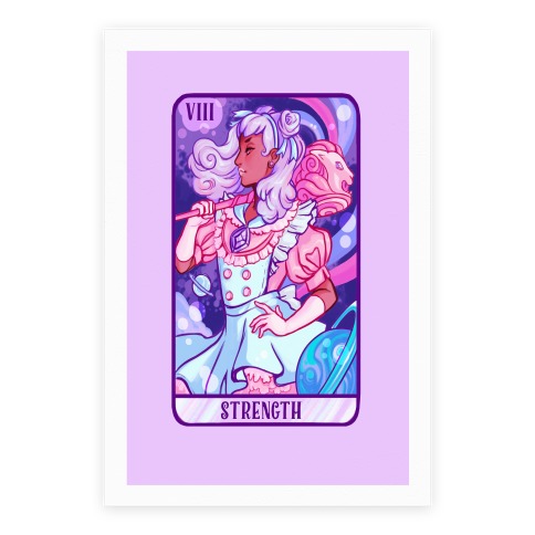 (Magical Girl) Strength Tarot Card Poster