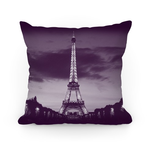 Eiffel Tower Pillow (Purple) Pillow