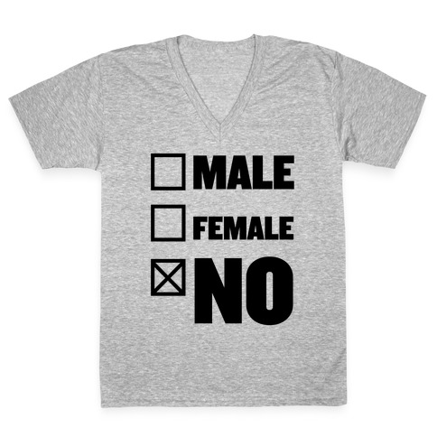Male, Female, No V-Neck Tee Shirt