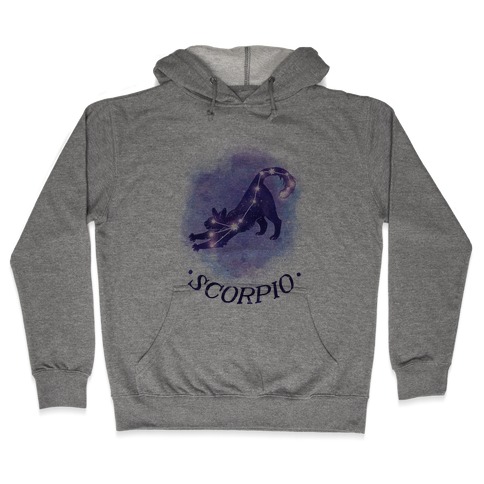 Cat Zodiac: Scorpio Hooded Sweatshirt