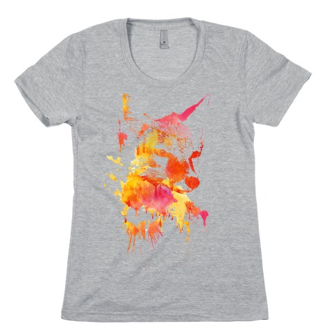 Watercolor Fox Womens T-Shirt